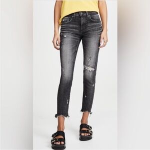 Moussy MV Glendale Distressed Ankle Crop Jeans